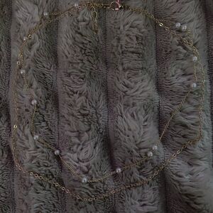 Mini Pearl Gold Necklace With 2 Chains